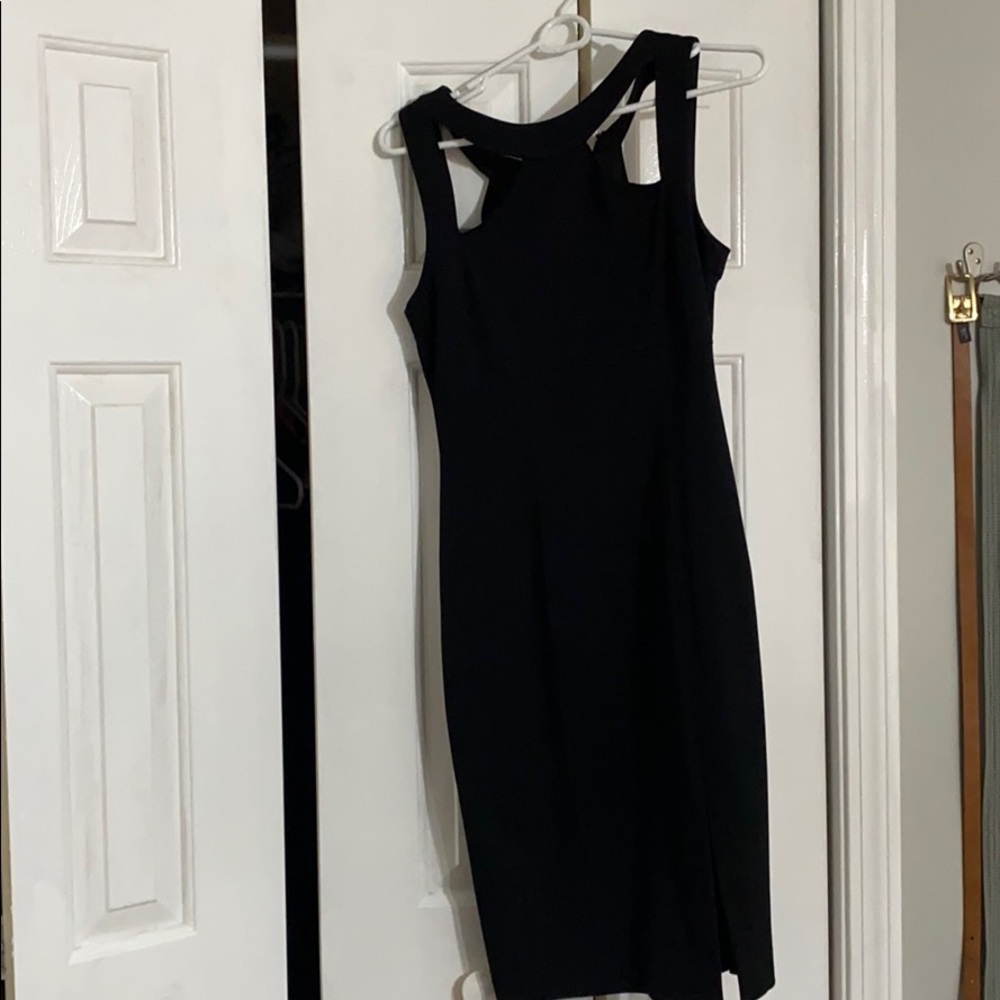 Black neckline detail Dress by Cache